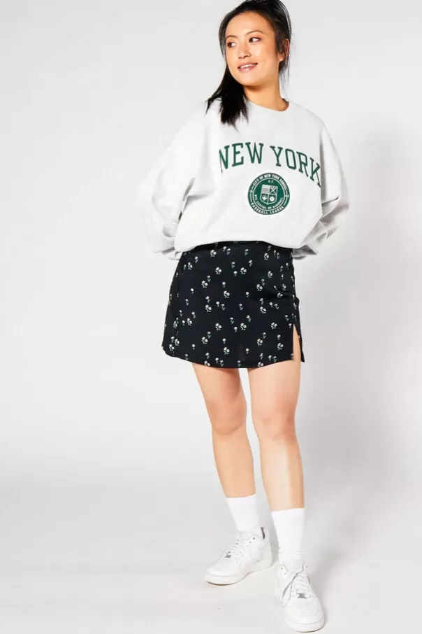 Jupes<America Today Jupe Raya Flowerblack