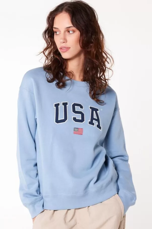 Pulls & Gilets | Sweats & sweats à capuche<America Today Sweat Soel Frenchblue