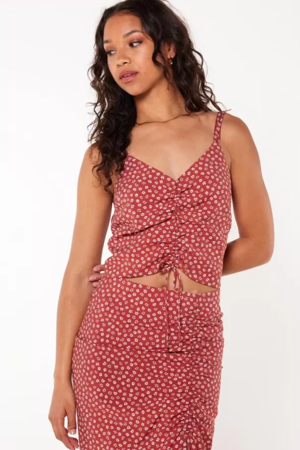T-shirts & Tops<America Today Top Ivara Designprint | White/red