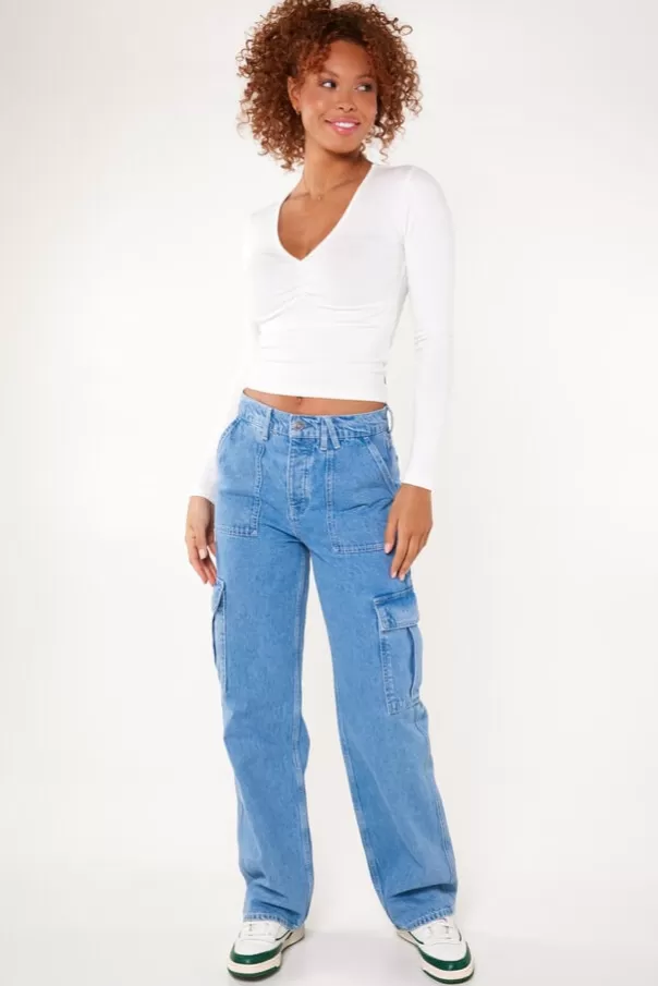 T-shirts & Tops<America Today T-shirt a manches longues Laney Offwhite