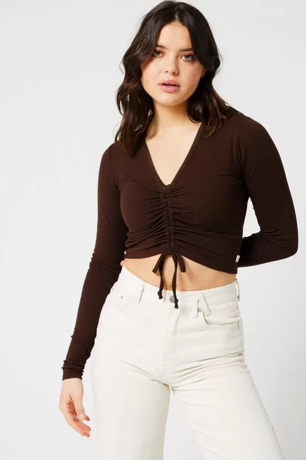 T-shirts & Tops<America Today T-shirt a manches longues Leigh Darkbrown