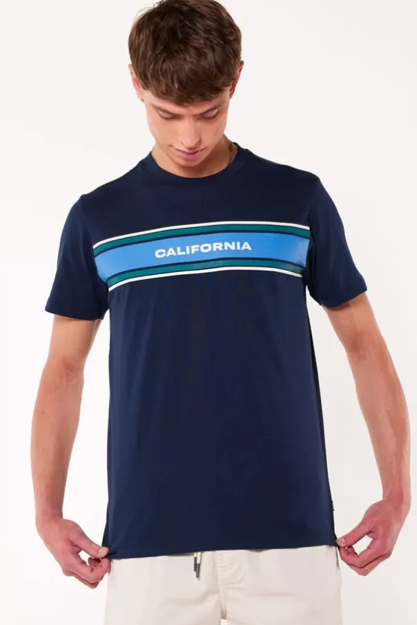 T-shirts & Polo's<America Today T-shirt Earl Navy/white | Darkblue